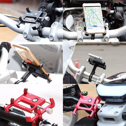 GUB Plus 6 Aluminum Alloy MTB Bike Bicycle Phone Holder(Black Red) - Holders by GUB | Online Shopping UK | buy2fix