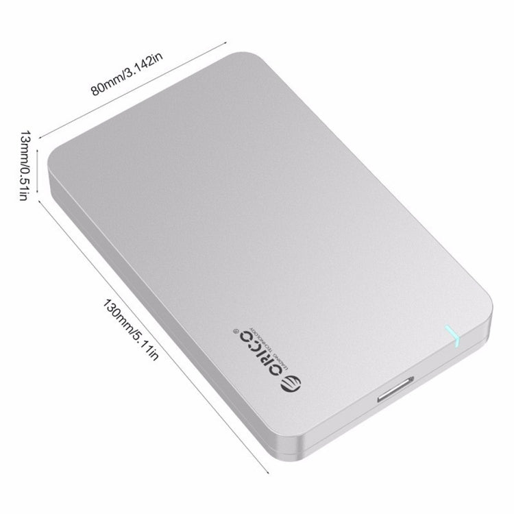 ORICO 2569S3 USB3.0 Micro-B External Hard Disk Box Storage Case for 9.5mm 2.5 inch SATA HDD / SSD(Silver) - HDD Enclosure by ORICO | Online Shopping UK | buy2fix