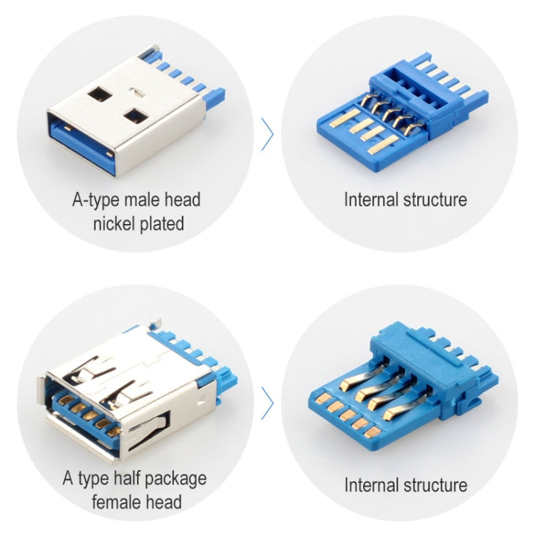 USB 3.0 Male to Female Extension Cable with Screw Nut, Cable Length: 1m - USB 3.0 by buy2fix | Online Shopping UK | buy2fix