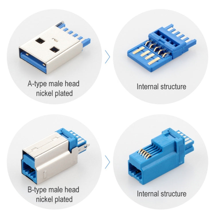 USB 3.0 A Male to Right 90 Degrees Angle USB 3.0 Type-B Male High Speed Printer Cable, Cable Length: 2m - USB 3.0 by buy2fix | Online Shopping UK | buy2fix