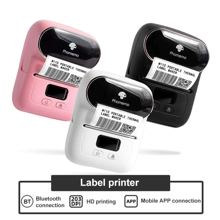 Phomemo M110 Home Handheld Mini Bluetooth Thermal Printer (Black) - Consumer Electronics by buy2fix | Online Shopping UK | buy2fix