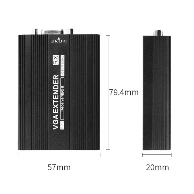 Measy VGA1815 VGA Extender Transmitter and Receiver Converter, POE Single Power Supply, Transmission Distance: 150m(US Plug) -  by Measy | Online Shopping UK | buy2fix