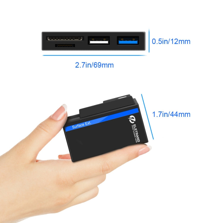 ROCKETEK RT-SGO727 USB 3.0 + USB 2.0 + Micro USB Interface Hub for Microsoft Surface Go, with 2 TF Card & SD Card Slots - USB 3.0 HUB by ROCKETEK | Online Shopping UK | buy2fix