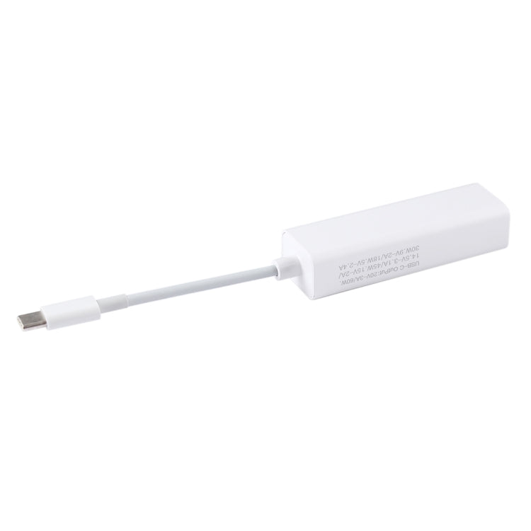 AnyWatt 5 Pin MagSafe 2 Magnetic T-Tip Female to USB-C / Type-C Male Charge Adapter Converter for MacBook Pro(White) - Apple Accessories by buy2fix | Online Shopping UK | buy2fix