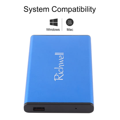 Richwell SATA R2-SATA-250GB 250GB 2.5 inch USB3.0 Super Speed Interface Mobile Hard Disk Drive(Blue) - External Hard Drives by Richwell | Online Shopping UK | buy2fix