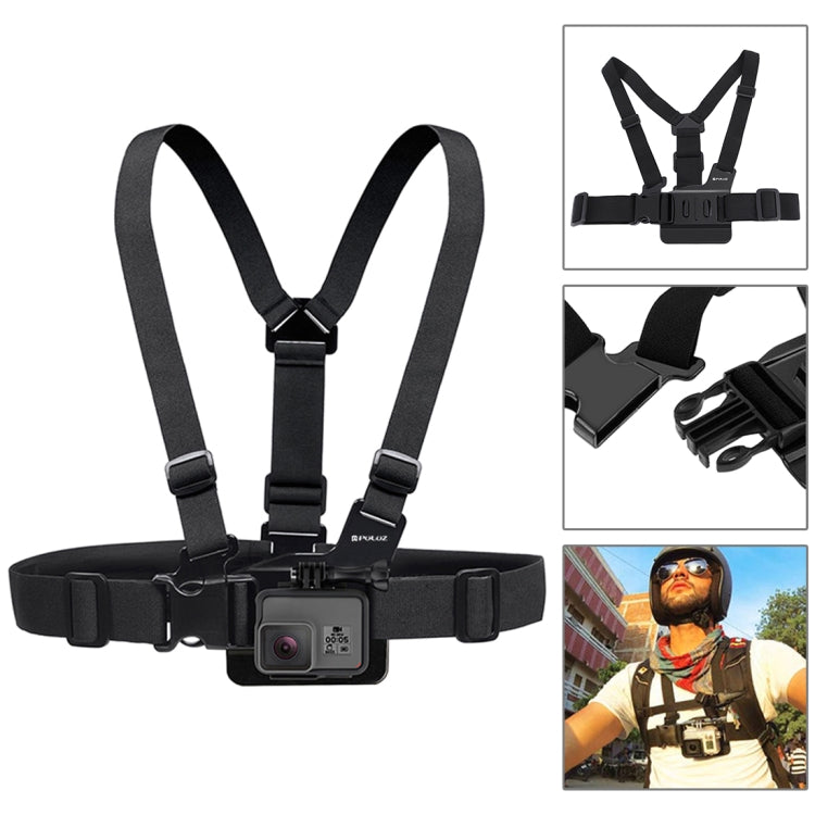 PULUZ 53 in 1 Accessories Total Ultimate Combo Kits with Camouflage EVA Case (Chest Strap + Suction Cup Mount + 3-Way Pivot Arms + J-Hook Buckle + Wrist Strap + Helmet Strap + Extendable Monopod + Sur ...  for GoPro, Insta360, DJI and Other Action Cameras -  by PULUZ | Online Shopping UK | buy2fix