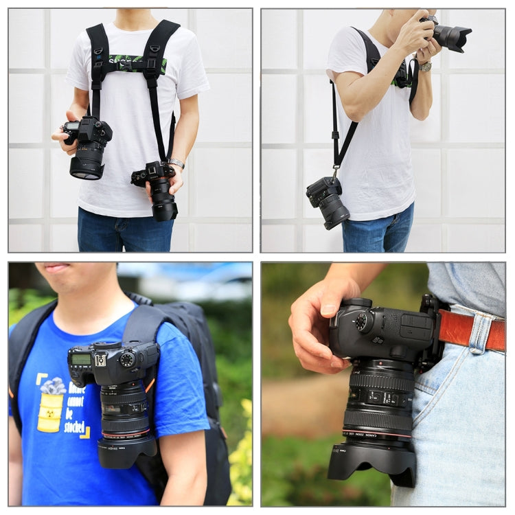 PULUZ 3 in 1 Multi-functional Bundle Waistband Strap + Double Shoulders Strap + Capture Camera Clip Kits with Hook for SLR / DSLR Cameras - Camera Strap by PULUZ | Online Shopping UK | buy2fix