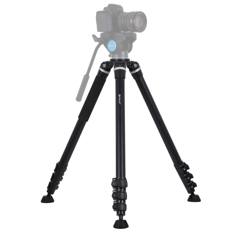 PULUZ 4-Section Folding Legs Metal Tripod Mount for DSLR / SLR Camera, Adjustable Height: 97-180cm - Camera Accessories by PULUZ | Online Shopping UK | buy2fix