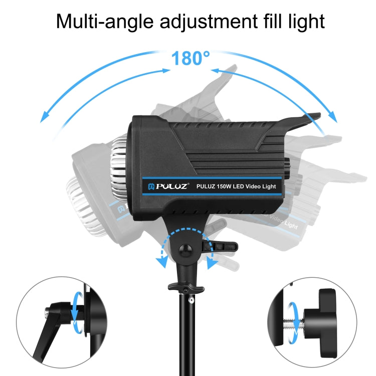 PULUZ 220V 150W Studio Video Light  3200K-5600K Dual Color Temperature Built-in Dissipate Heat System with Remote Control(UK Plug) - Shoe Mount Flashes by PULUZ | Online Shopping UK | buy2fix