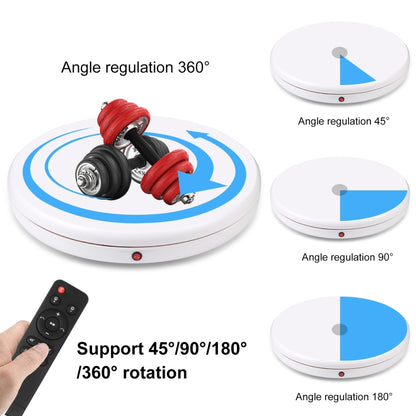 PULUZ 45cm Remote Control Adjusting Speed Rotating Turntable Display Stand, White, Load 100kg(AU Plug) - Camera Accessories by PULUZ | Online Shopping UK | buy2fix