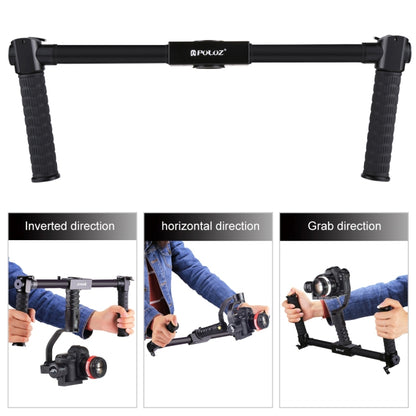 PULUZ Dual Handheld Grip Aluminum Tube Stabilizer - Camera Accessories by PULUZ | Online Shopping UK | buy2fix