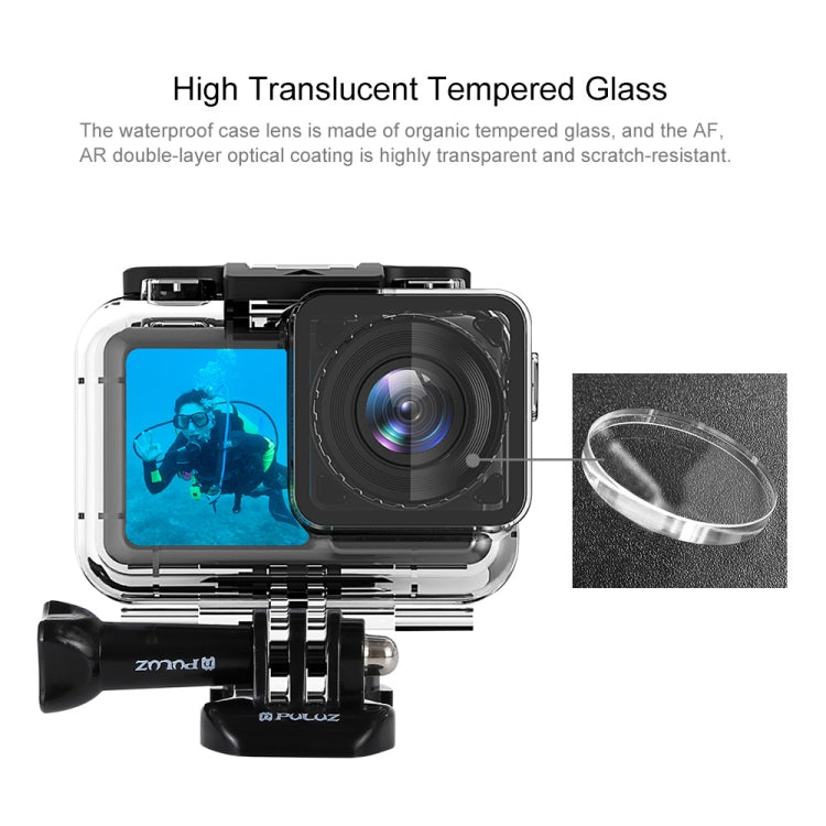 PULUZ 61m Underwater Waterproof Housing Diving Case for DJI Osmo Action, with Buckle Basic Mount & Screw - Waterproof Cases by PULUZ | Online Shopping UK | buy2fix