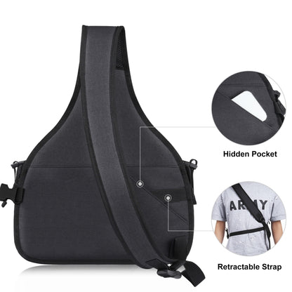 PULUZ Triangle Style SLR Camera Bag Sling Waterproof Backpack Shoulder Messenger Bags with Removable Lens Bag(Black) - Strap Satchel by PULUZ | Online Shopping UK | buy2fix