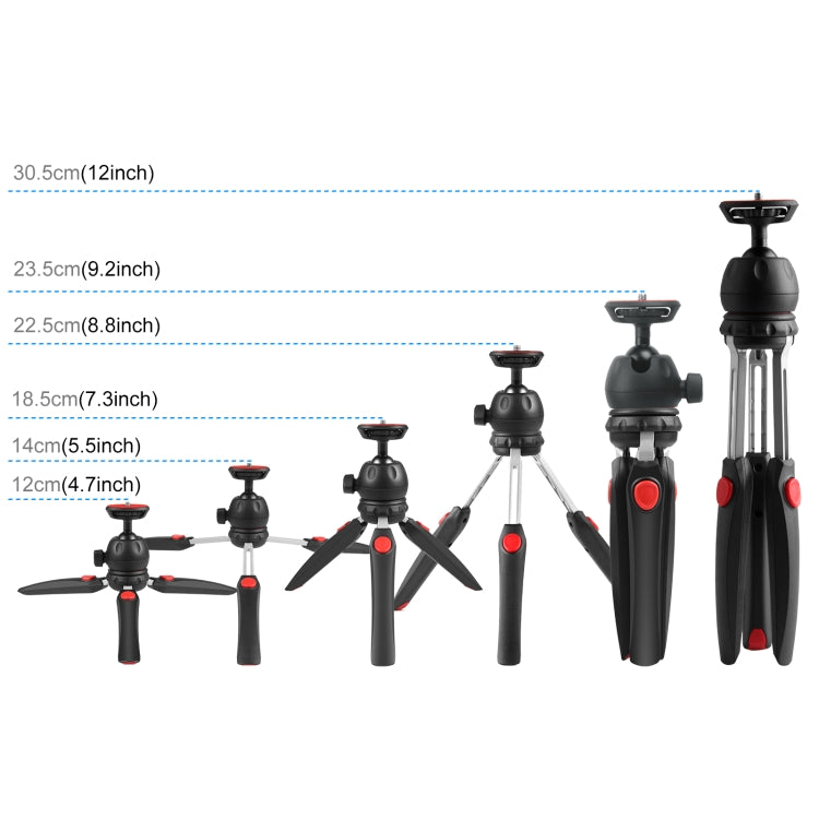 PULUZ Mini VLOG Live Stabilizer Stand Tripod with Phone Clamp for Smartphones (Red) - Stand by PULUZ | Online Shopping UK | buy2fix