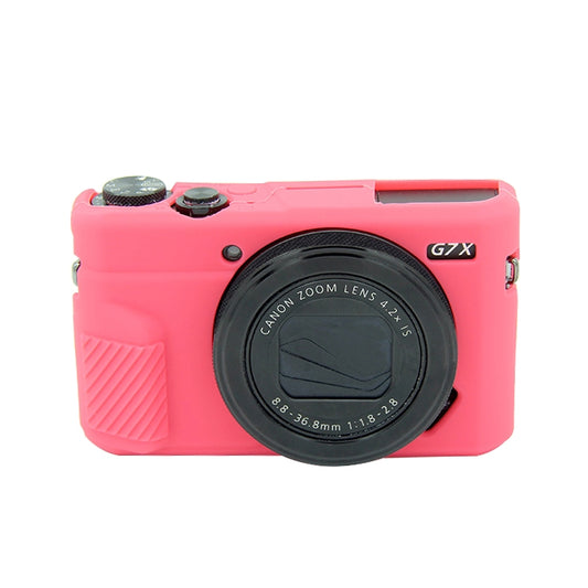 PULUZ Soft Silicone Protective Case for Canon EOS G7 X Mark II(Rose Red) - Protective Case by PULUZ | Online Shopping UK | buy2fix