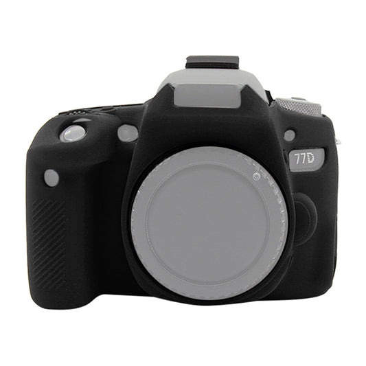 PULUZ Soft Silicone Protective Case for Canon EOS 77D(Black) - Camera Accessories by PULUZ | Online Shopping UK | buy2fix