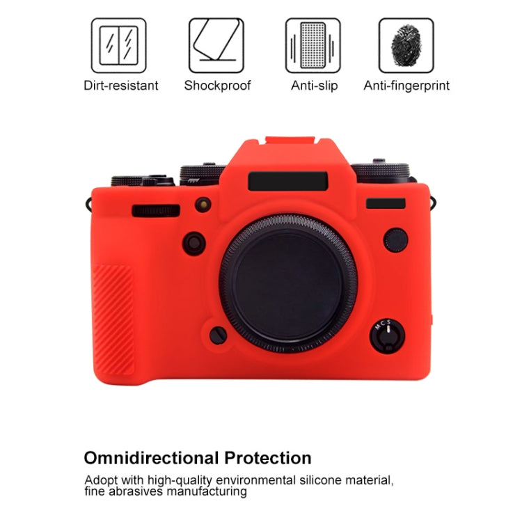 PULUZ Soft Silicone Protective Case for Fujifilm X-T4(Red) - Protective Case by PULUZ | Online Shopping UK | buy2fix