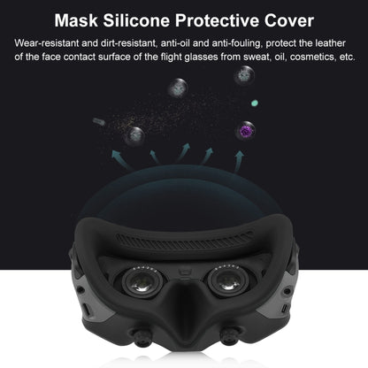 For DJI Avata Goggles 2 PULUZ Flying Eye Mask Silicone Protective Case(Black) - DJI & GoPro Accessories by PULUZ | Online Shopping UK | buy2fix