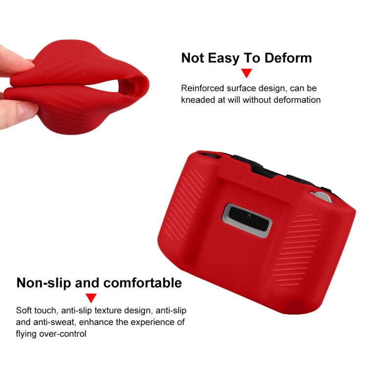 PULUZ Shockproof Anti-scratch Silicone Case with Neck Strap For DJI Neo / Mini 3 / 3 Pro / Mavic 3 / Air 2S / Mini 2 RC-N2 / RC-N1 / RC-N3 Remote Control(Red) - Case & Bags by PULUZ | Online Shopping UK | buy2fix