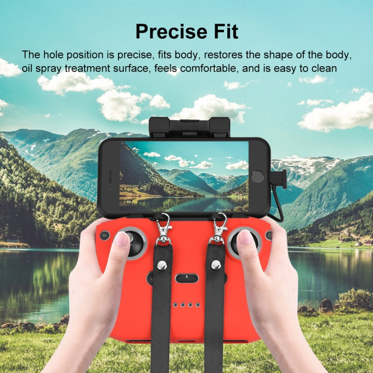 PULUZ Shockproof Anti-scratch Silicone Case with Neck Strap For DJI Neo / Mini 3 / 3 Pro / Mavic 3 / Air 2S / Mini 2 RC-N2 / RC-N1 / RC-N3 Remote Control(Red) - Cases & Bags by PULUZ | Online Shopping UK | buy2fix