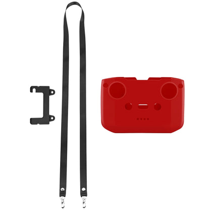 PULUZ Shockproof Anti-scratch Silicone Case with Neck Strap For DJI Neo / Mini 3 / 3 Pro / Mavic 3 / Air 2S / Mini 2 RC-N2 / RC-N1 / RC-N3 Remote Control(Red) - Cases & Bags by PULUZ | Online Shopping UK | buy2fix