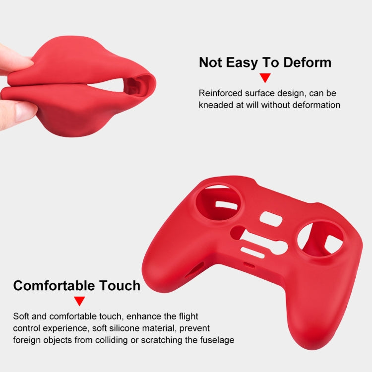 For DJI FPV Combo Remote Control PULUZ Silicone Protective Case(Red) - DJI & GoPro Accessories by PULUZ | Online Shopping UK | buy2fix