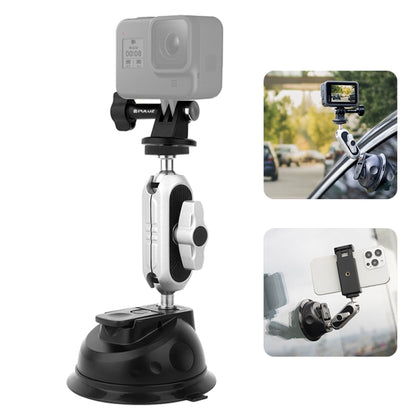 PULUZ Car Suction Cup Arm Mount with Phone Clamp & Mount Adapter & Long Screw - Helmet Mount by PULUZ | Online Shopping UK | buy2fix