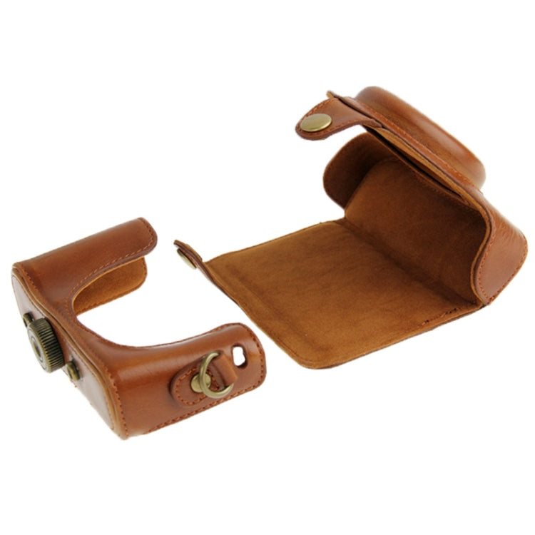 Leather Camera Case Bag for Sony HX50 (Brown) - Camera Accessories by buy2fix | Online Shopping UK | buy2fix