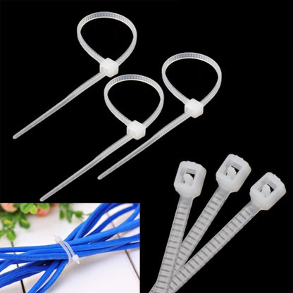10cm Self-Locking Nylon Cable Wire Zip Ties (1000pcs in one packing, the price is for 1000pcs)(White) - In Car by buy2fix | Online Shopping UK | buy2fix