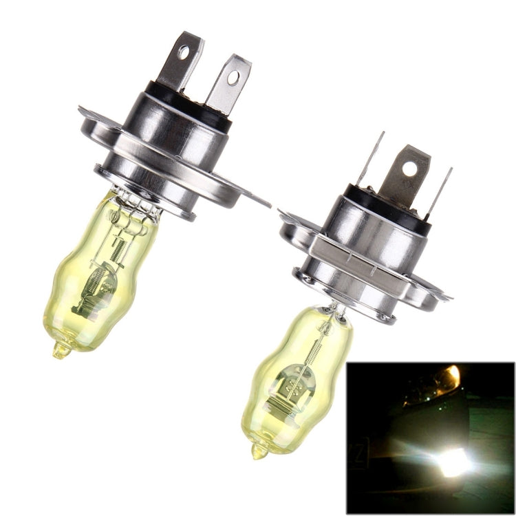 H4 Xenon Pure Yellow Bulbs, 12V 100/90W - In Car by buy2fix | Online Shopping UK | buy2fix