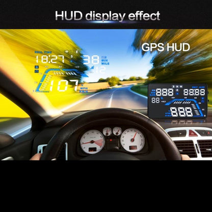 Q7 5.5 inch Car GPS HUD Vehicle-mounted Head Up Display Security System, Support Speed & Real Time & Altitude & Over Speed Alarm & Satellite Number, etc. - Head Up Display System by buy2fix | Online Shopping UK | buy2fix