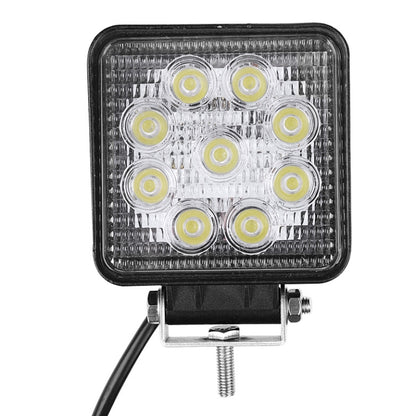 27W Bridgelux 2150lm 9 LED White Light Floodlight Engineering Lamp / Waterproof IP67 SUVs Light, DC 10-30V(Black) - In Car by buy2fix | Online Shopping UK | buy2fix