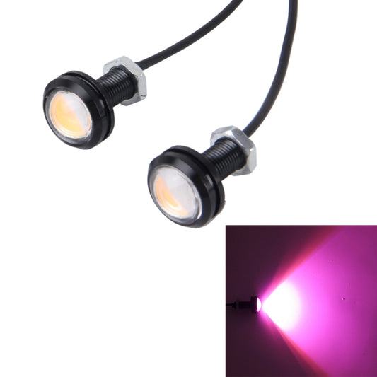 2 PCS 3W  Waterproof Eagle Eye light LED Light for Vehicles, Cable Length: 60cm(Pink Light) - In Car by buy2fix | Online Shopping UK | buy2fix