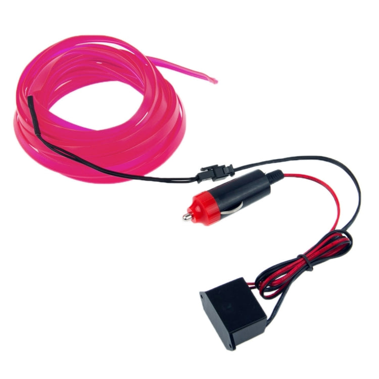 EL Cold Pink Light Waterproof Flat Flexible Car Strip Light with Driver for Car Decoration, Length: 5m(Pink) - Atmosphere lights by buy2fix | Online Shopping UK | buy2fix