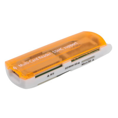 USB 2.0 Multi Card Reader, Support SD/MMC, MS, TF, M2 Card(Orange) - Computer & Networking by buy2fix | Online Shopping UK | buy2fix