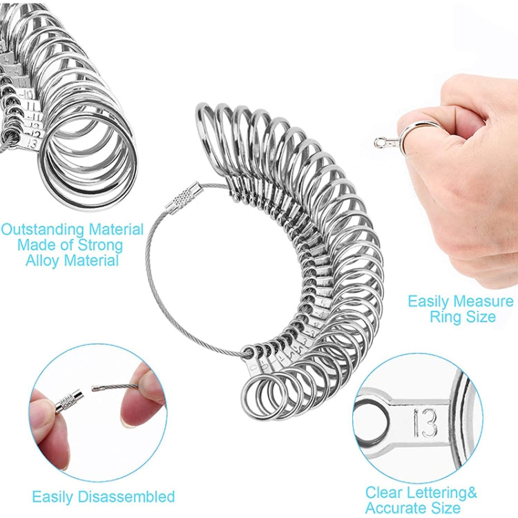 Metal Titanium Ring Sizer Mandrel Finger Sizing Stick, HK Size: 1-33 - Others by buy2fix | Online Shopping UK | buy2fix