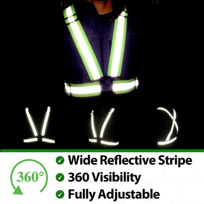 Night Riding Running Flexible Reflective Safety Vest(Red) - Reflective Safety Clothing by buy2fix | Online Shopping UK | buy2fix