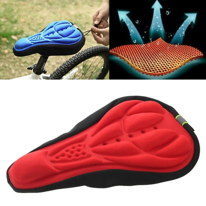 3D Silicone Lycra Nylon & Gel Pad Bicycle Seat Saddle Cover, Soft Cushion Fits for Kinds of Bikes(Red) - Outdoor & Sports by buy2fix | Online Shopping UK | buy2fix