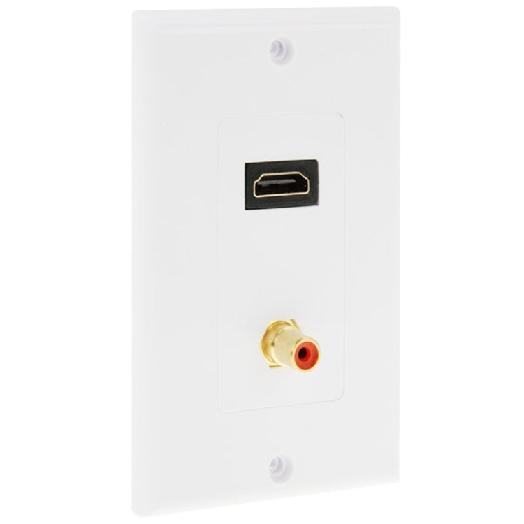 HDMI Female + RCA Female Plug Wall Plate Panel - Consumer Electronics by buy2fix | Online Shopping UK | buy2fix