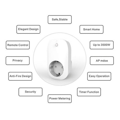 Portable Free APP Wi-Fi Home / Offices Automation Smart Wireless Power WiFi Plug, EU Plug(White) - Consumer Electronics by buy2fix | Online Shopping UK | buy2fix