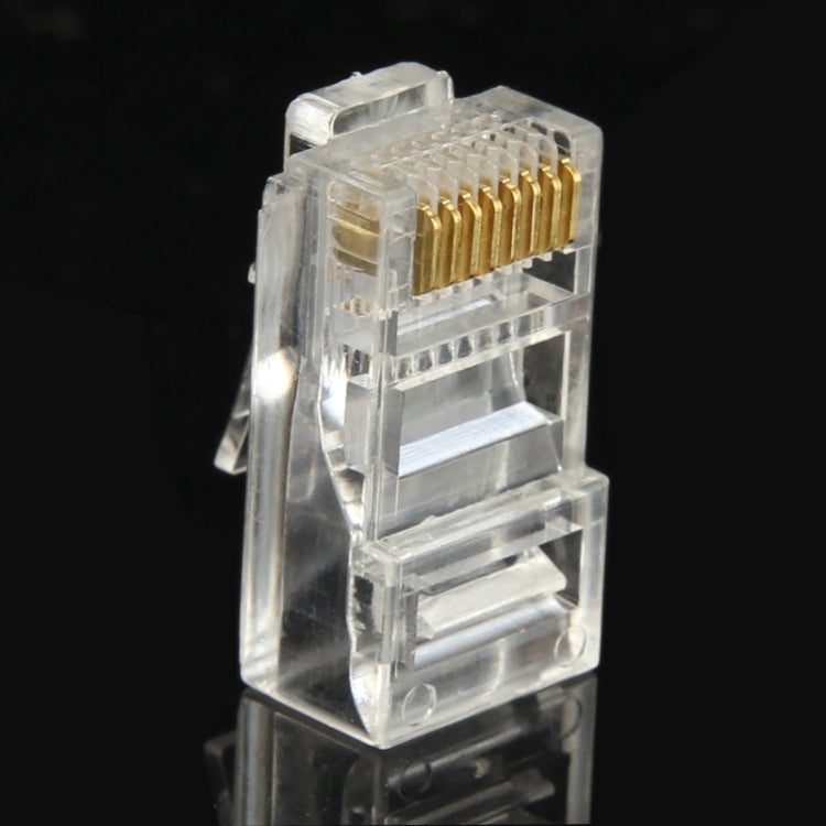 100 PCS High-Performance RJ45 Connector Modular Plug, Gold: 3u 3 Feet - Lan Cable and Tools by buy2fix | Online Shopping UK | buy2fix