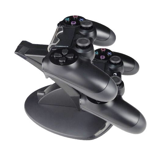 2 x USB Charging Dock Station Stand / Controller Charging Stand for PS4(Black) - Toys & Hobbies by buy2fix | Online Shopping UK | buy2fix