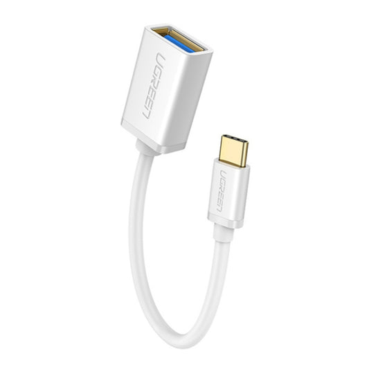 UGREEN 13cm USB 3.0 Female to USB-C / Type-C Male OTG Converter Adapter Cable (White) - OTG Adapter by UGREEN | Online Shopping UK | buy2fix