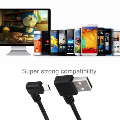 20cm USB 2.0 Male Angle Left to Left Turn Micro USB Male Angle Data Charging Cable - Micro USB Cable by buy2fix | Online Shopping UK | buy2fix