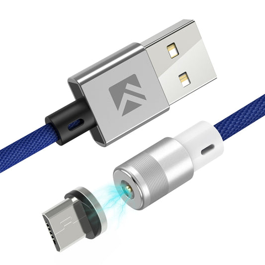 FLOVEME 1m 2A Output 360 Degrees Casual USB to Micro USB Magnetic Charging Cable, Built-in Blue LED Indicator, for Samsung Galaxy S7 & S7 Edge / LG G4 / Huawei P8 / Xiaomi Mi4 and other Smartphones (Blue) - Mobile Accessories by FLOVEME | Online Shopping UK | buy2fix