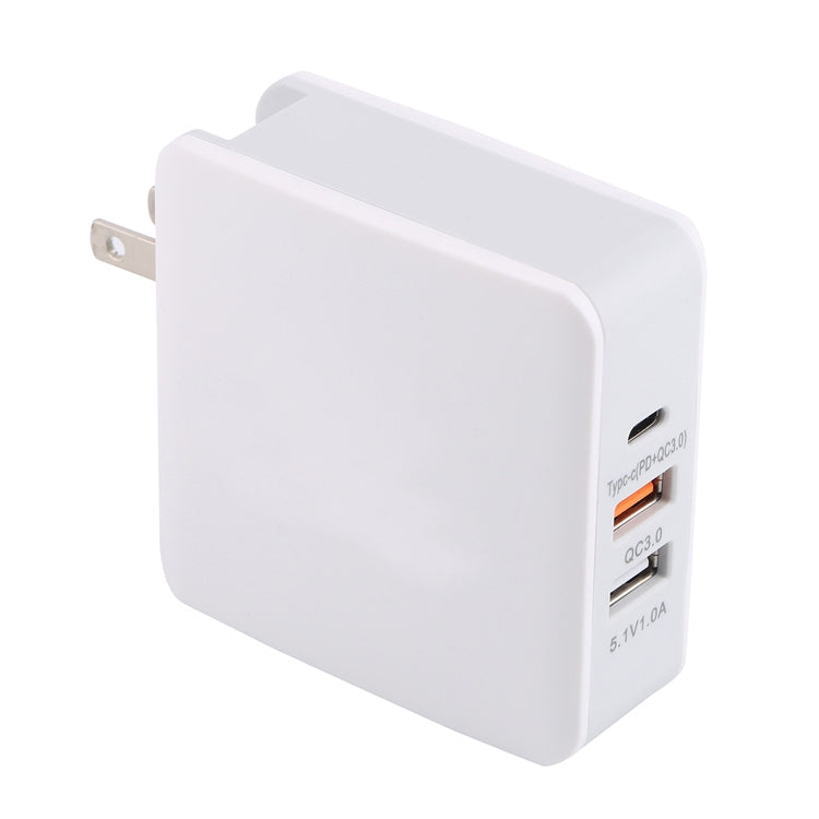 LN45 68W QC 3.0 / PD USB-C / Type-C + QC 3.0 USB + USB Ports Foldable Charger, US Plug - Mobile Accessories by buy2fix | Online Shopping UK | buy2fix
