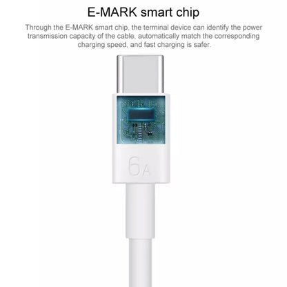 Original Huawei CC800 6A Type-C / USB-C to Type-C / USB-C Charging Data Cable, Length: 1.8m (White) - USB-C & Type-C Cable by Huawei | Online Shopping UK | buy2fix