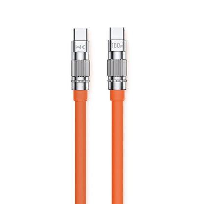 WK WDC-188 Qjie Series 100W USB-C/Type-C to USB-C/Type-C Fast Charge Data Cable, Length: 1m (Orange) - USB-C & Type-C Cable by WK | Online Shopping UK | buy2fix