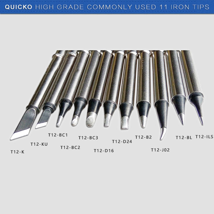 QUICKO T12-J02 Black Welding Lead-free Soldering Iron Tip - Soldering Iron Tip by Quicko | Online Shopping UK | buy2fix