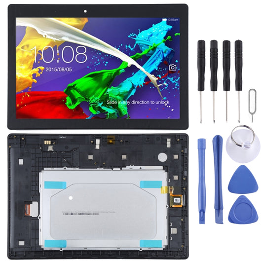 LCD Screen and Digitizer Full Assembly with Frame for Lenovo Tab 2 A10-30 YT3-X30(Black) - LCD Screen by buy2fix | Online Shopping UK | buy2fix